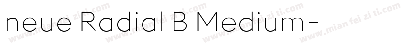 neue Radial B Medium字体转换